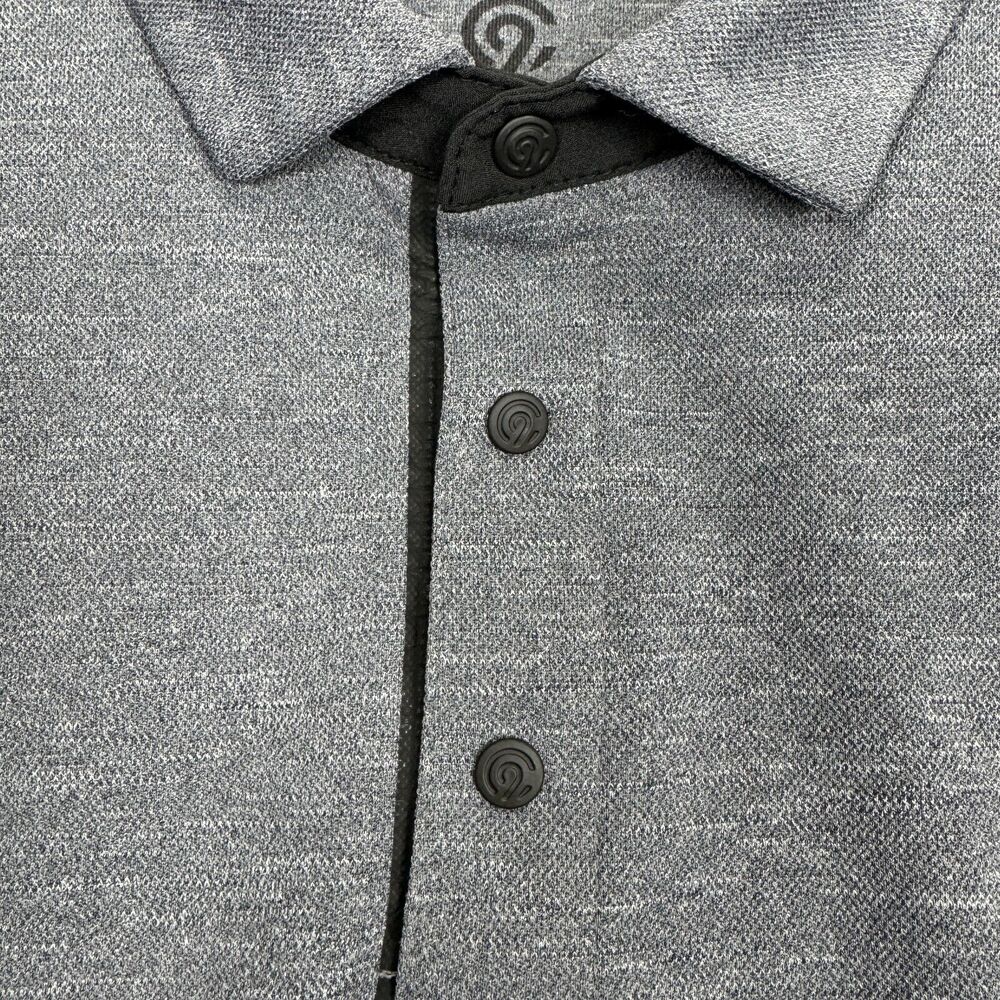 Champion Polo Snap Button Collar Gray Sport Athletic Shirt Mens Size Large - Picture 4 of 12